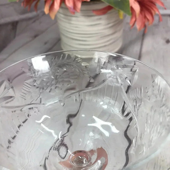 vintage set of 2 champagne pedestal stem - Picture 10 of 10